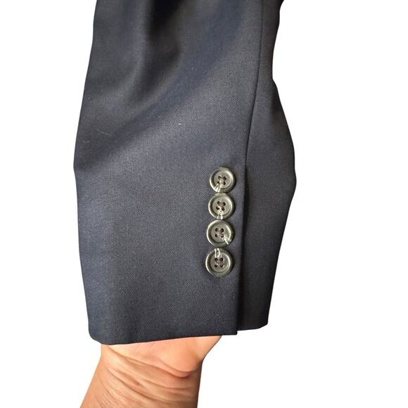 Lauren Ralph Lauren Men’s 44L Wool Navy Blue Two Button Sport Coat Blazer - Picture 4 of 9